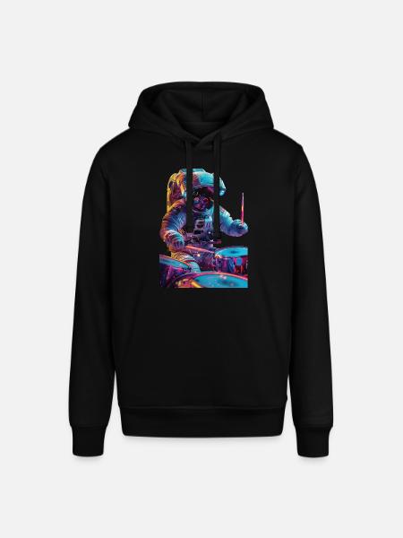 Astronaut Trommeln - Stanley/Stella Unisex Hoodie SOUNDER - Schwarz