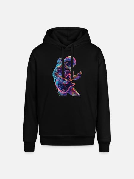 Astronaut Guitar - Stanley/Stella SOUNDER Unisex Hoodie - black