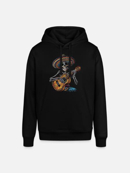 Ukulele Mexican Skeleton - Stanley/Stella SOUNDER Unisex Hoodie - black
