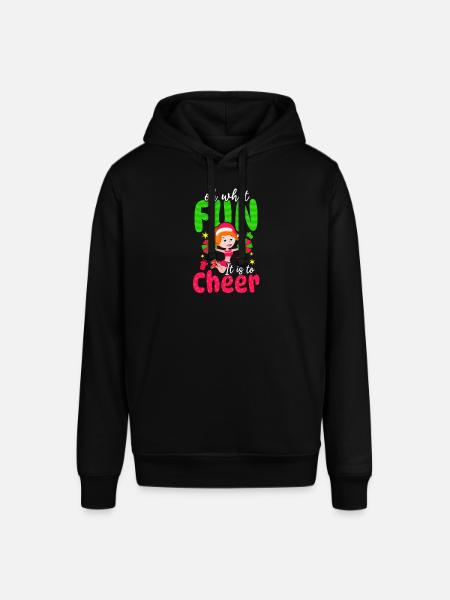 Christmas Cheerleader Fun To Cheer - Stanley/Stella SOUNDER Unisex Hoodie - black