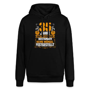 35 Jahre Hauptuntersuchung 35. Geburtstag - Stanley/Stella Unisex Hoodie SOUNDER - Schwarz - Vorne - Alina (178cm) & Michal (187cm)