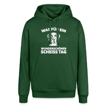 Great Dane, please keep your mouth shut - Stanley/Stella SOUNDER Unisex Hoodie - bottle green - Front - Alina (178cm) & Michal (187cm)