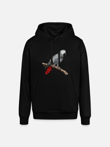 african grey parrot - Stanley/Stella Unisex Hoodie SOUNDER - Schwarz
