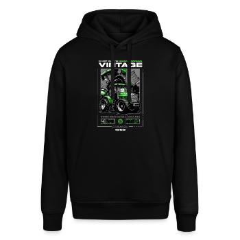 Oldtimer Traktor Bauer Geburtstag Jahrgang 1969 - Stanley/Stella Unisex Hoodie SOUNDER - Schwarz - Vorne - Alina (178cm) & Michal (187cm)