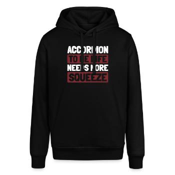 Akkordeon - Stanley/Stella Unisex Hoodie SOUNDER - Schwarz - Vorne - Alina (178cm) & Michal (187cm)