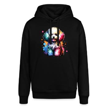 Pudel Geschenk - Stanley/Stella Unisex Hoodie SOUNDER - Schwarz - Vorne - Alina (178cm) & Michal (187cm)