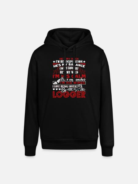 Logger Loved By My Logger - Stanley/Stella SOUNDER Unisex Hoodie - black