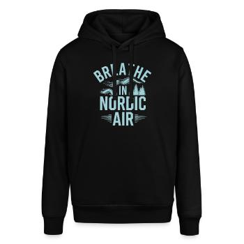 Skandinavische Ästhetik, Nordischer - Stanley/Stella Unisex Hoodie SOUNDER - Schwarz - Vorne - Alina (178cm) & Michal (187cm)