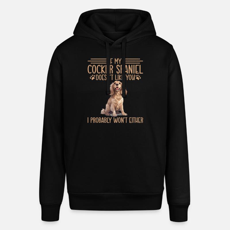 Cadeaux Cocker Spaniel - Sweat à capuche SOUNDER Stanley/Stella Unisexe - noir