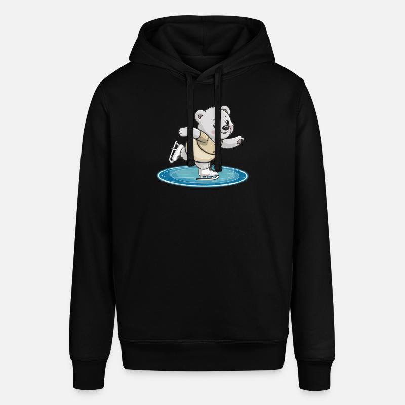 Eislaufender Bär auf Eisfläche - Stanley/Stella Unisex Hoodie SOUNDER - Schwarz