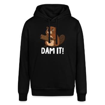 Dam It - Stanley/Stella Unisex Hoodie SOUNDER - Schwarz - Vorne - Alina (178cm) & Michal (187cm)