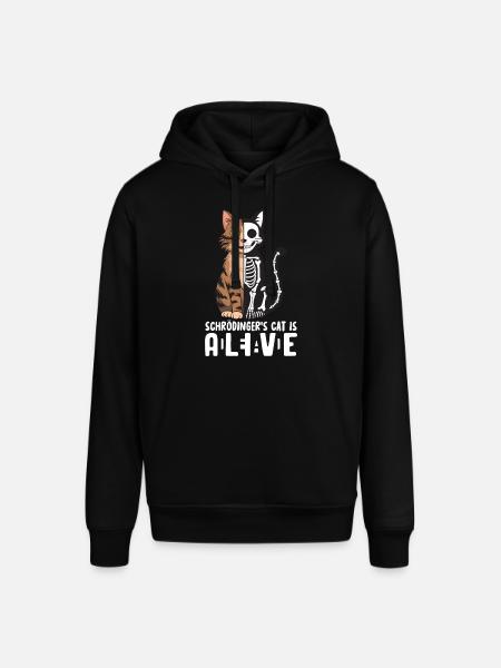 Schrödinger's Cat Dead and Alive - Stanley/Stella SOUNDER Unisex Hoodie - black