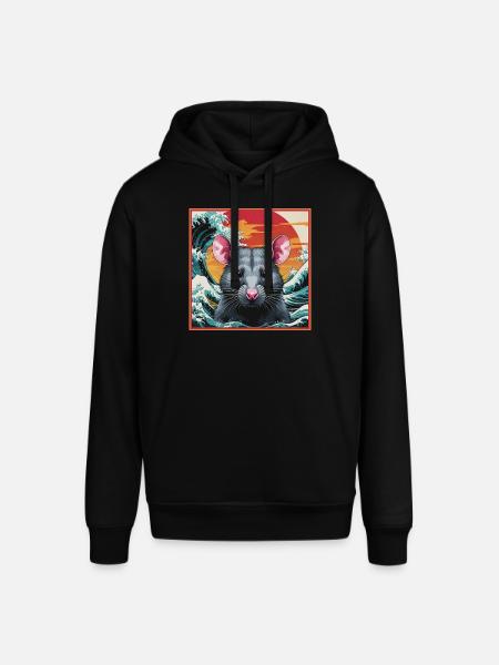 Rat in the Wave - Stanley/Stella SOUNDER Unisex Hoodie - black