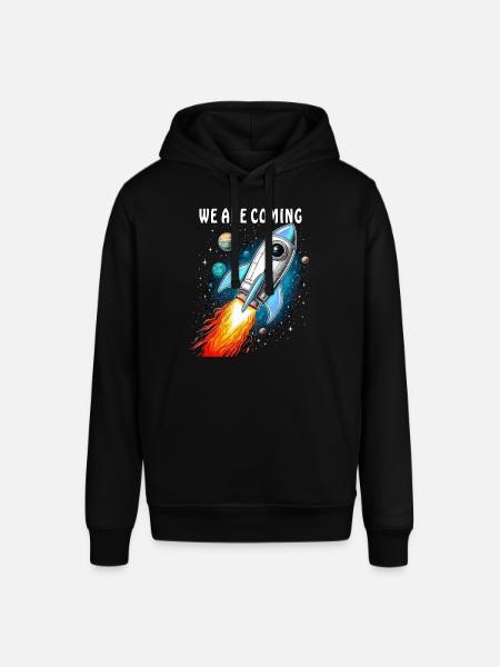 FUSÉE NOUS ARRIVONS - Sweat à capuche SOUNDER Stanley/Stella Unisexe - noir