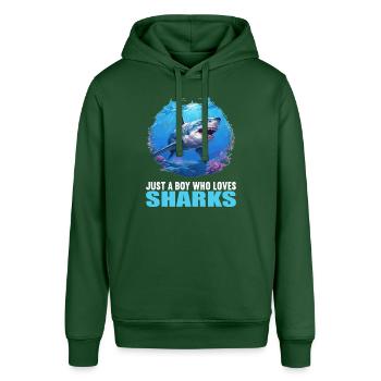Haie Hai - Stanley/Stella Unisex Hoodie SOUNDER - Flaschengrün - Vorne - Alina (178cm) & Michal (187cm)