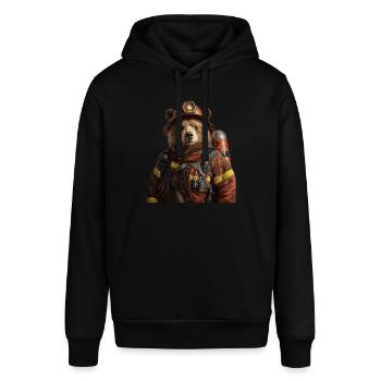 Tragen - Stanley/Stella Unisex Hoodie SOUNDER - Schwarz - Vorne - Alina (178cm) & Michal (187cm)