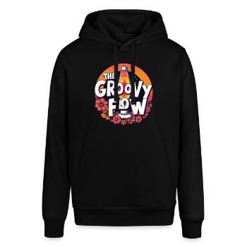 Lava -lampe Retro Ästhetische Psychedelische - Stanley/Stella Unisex Hoodie SOUNDER - Schwarz - Vorne - Alina (178cm) & Michal (187cm)