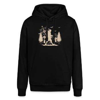 Mountain Hiking Men Adventure Hiking Men - Stanley/Stella Unisex Hoodie SOUNDER - Schwarz - Vorne - Alina (178cm) & Michal (187cm)