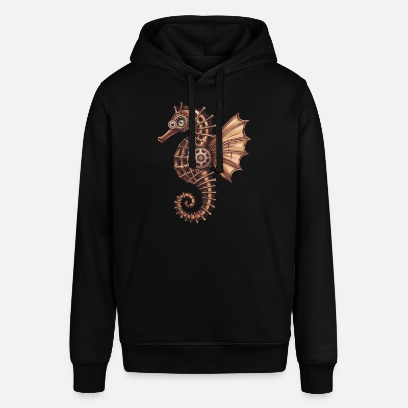 Design complexe d’hippocampe Steampunk - Sweat à capuche SOUNDER Stanley/Stella Unisexe - noir