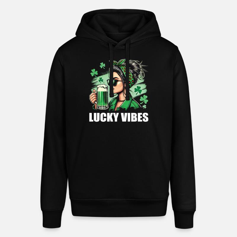 Saint-Patrick : style Lucky Vibes - Sweat à capuche SOUNDER Stanley/Stella Unisexe - noir