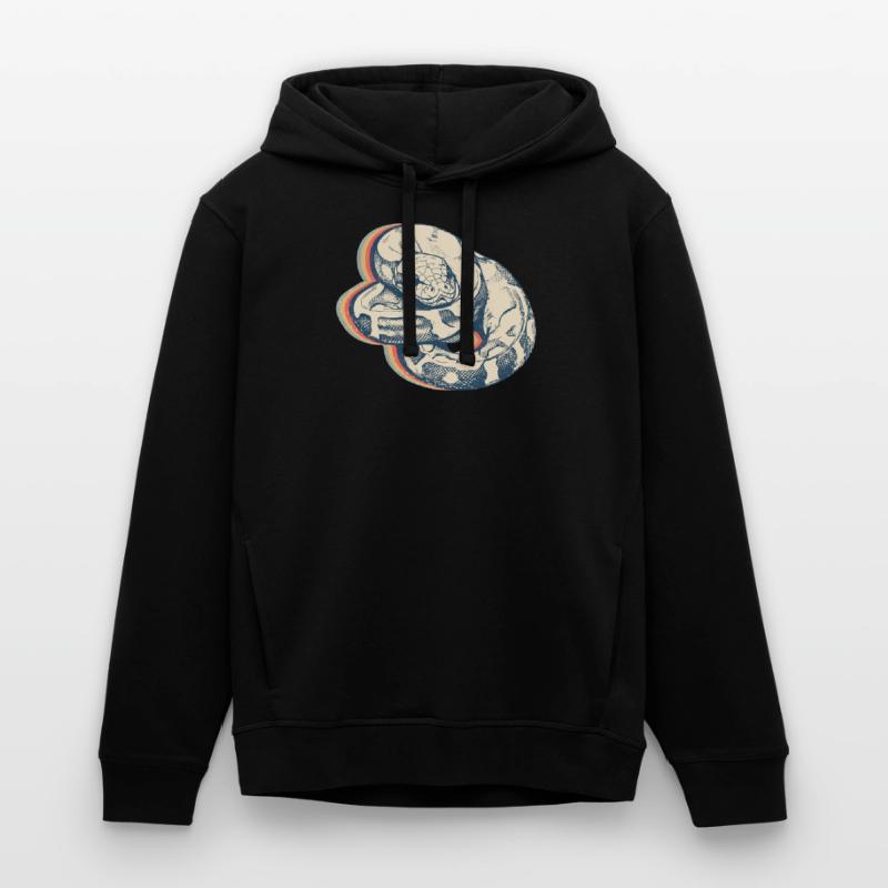 Kugelpython Schlange Retro Line Art Stanley/Stella Unisex Hoodie SOUNDER