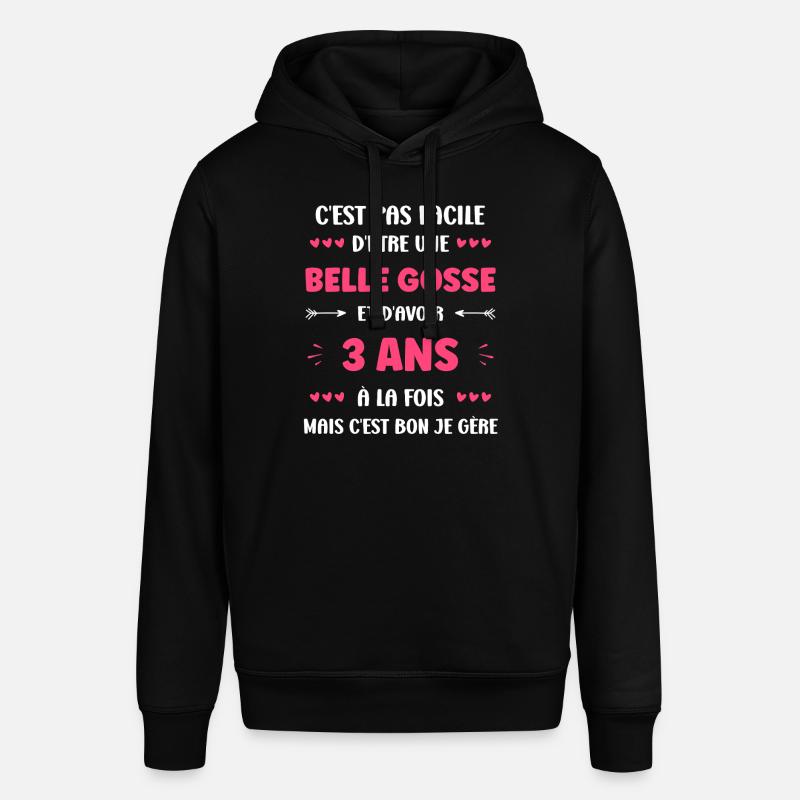 3 ans - Sweat à capuche SOUNDER Stanley/Stella Unisexe - noir