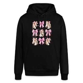 Coquette Bogen Appaloosa Pferd Mädchen Mama Rosa - Stanley/Stella Unisex Hoodie SOUNDER - Schwarz - Vorne - Alina (178cm) & Michal (187cm)