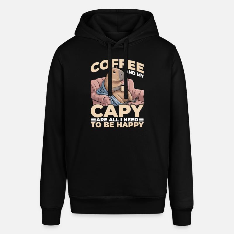 Café Capybara - Sweat à capuche SOUNDER Stanley/Stella Unisexe - noir