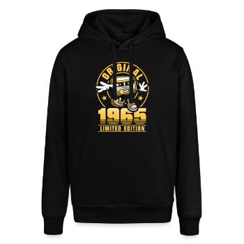 60 Jahre 60. Geburtstag Mann Frau Limited Edition - Stanley/Stella Unisex Hoodie SOUNDER - Schwarz - Vorne - Alina (178cm) & Michal (187cm)