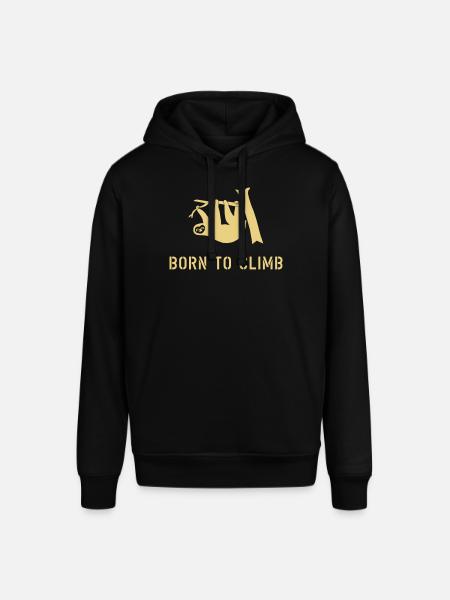 climbing boulder mountain sloth born to climb - Stanley/Stella SOUNDER Unisex Hoodie - black