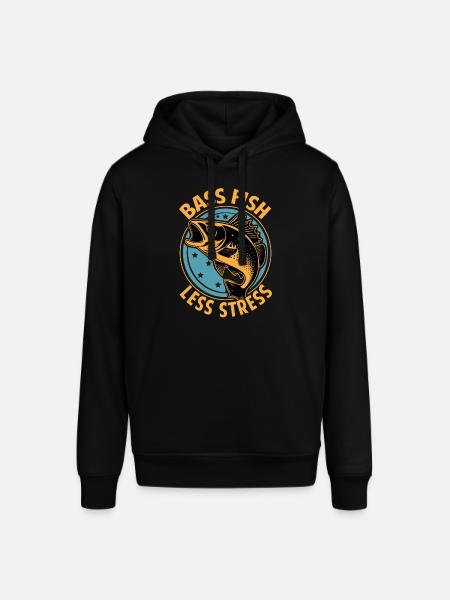 Bassfischen, weniger Stress - Stanley/Stella Unisex Hoodie SOUNDER - Schwarz