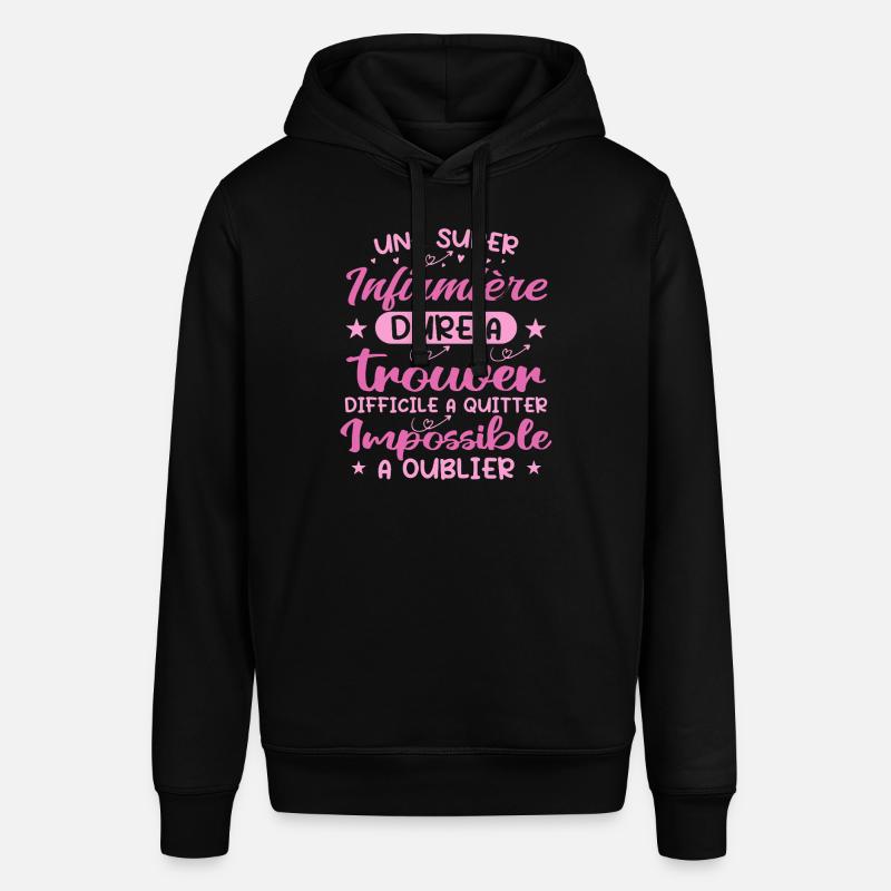Une Super Infirmière - Cadeau infirmière - Sweat à capuche SOUNDER Stanley/Stella Unisexe - noir