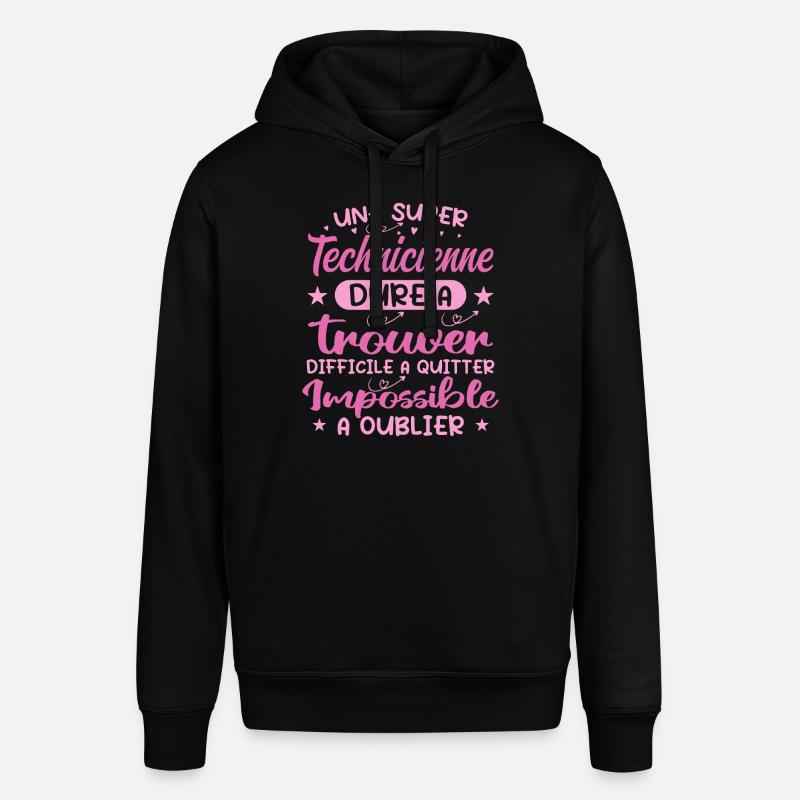 Une Super Technicienne - Cadeau technicienne - Sweat à capuche SOUNDER Stanley/Stella Unisexe - noir