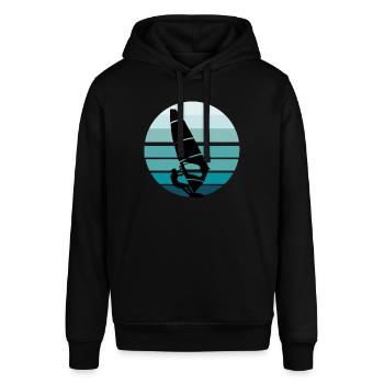 Surfer Windsurfer fond bleu - Sweat à capuche SOUNDER Stanley/Stella Unisexe - noir - Devant - Alina (178cm) & Michal (187cm)