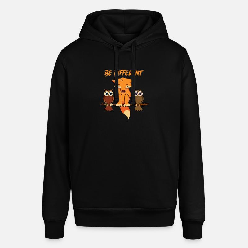 Fuchs Eulen Geschenk - Stanley/Stella Unisex Hoodie SOUNDER - Schwarz