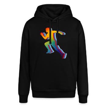 Running Rainbow Courir Temps Libre Cadeau Coureur - Sweat à capuche SOUNDER Stanley/Stella Unisexe - noir - Devant - Alina (178cm) & Michal (187cm)