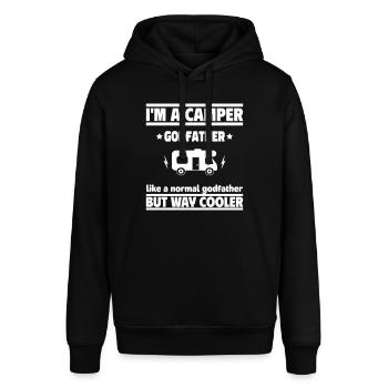 Paten-Camper, viel cooler als ein normaler Pate - Stanley/Stella Unisex Hoodie SOUNDER - Schwarz - Vorne - Alina (178cm) & Michal (187cm)