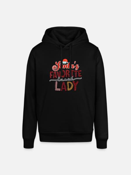 Santa's Favorite Lunch Lady - Stanley/Stella SOUNDER Unisex Hoodie - black
