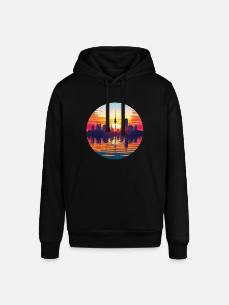 Hamburg Skyline - Stanley/Stella Unisex Hoodie SOUNDER - Schwarz