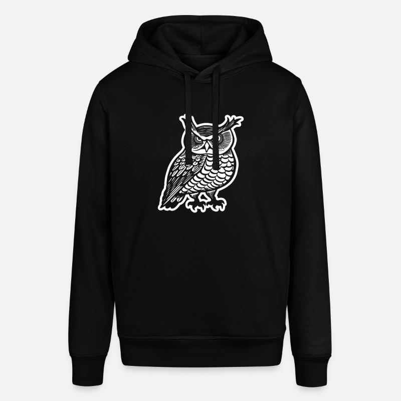 Eule Eulen Vogel - Stanley/Stella Unisex Hoodie SOUNDER - Schwarz