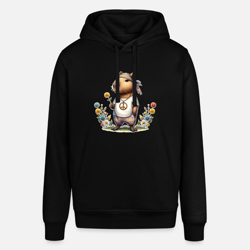 Capybara Hippie Paix - Sweat à capuche SOUNDER Stanley/Stella Unisexe - noir