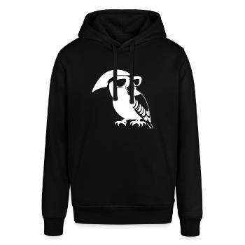 Lustiger Vogel mit Sonnenbrille Cool Bourke's Parak - Stanley/Stella Unisex Hoodie SOUNDER - Schwarz - Vorne - Alina (178cm) & Michal (187cm)