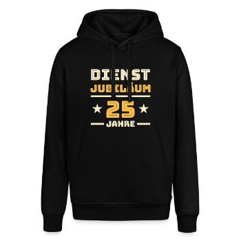 Dienstjubiläum 25 Jahre Firmenjubiläum Glückwunsch - Stanley/Stella Unisex Hoodie SOUNDER - Schwarz - Vorne - Alina (178cm) & Michal (187cm)