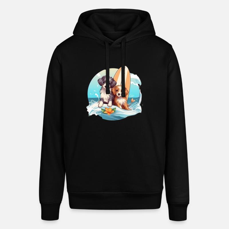 Deux chiens de surf - Sweat à capuche SOUNDER Stanley/Stella Unisexe - noir