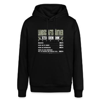 Gärtner Stundenlohn Landschaftsgärtner Gehalt - Stanley/Stella Unisex Hoodie SOUNDER - Schwarz - Vorne - Alina (178cm) & Michal (187cm)