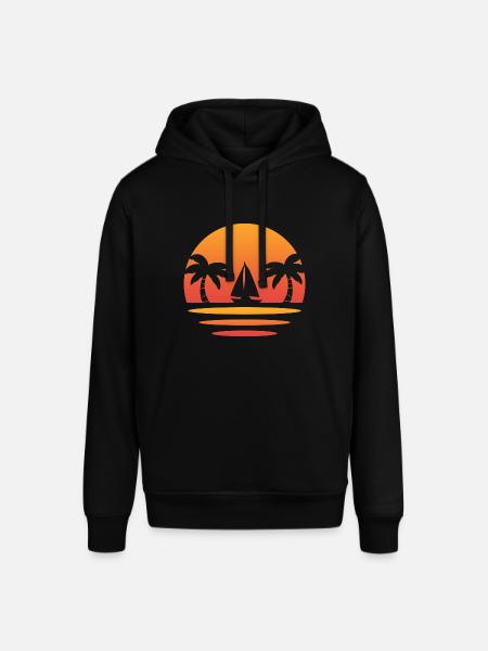 Sailboat Beach Lovers Poison - Stanley/Stella SOUNDER Unisex Hoodie - black