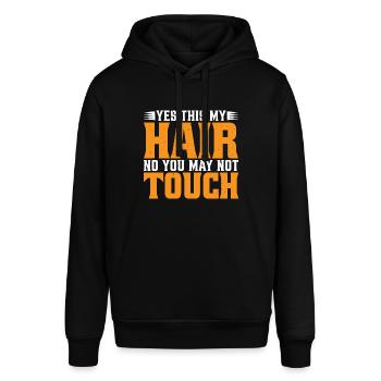 Yes This My Hair, No You May Not Touch 6 - Stanley/Stella Unisex Hoodie SOUNDER - Schwarz - Vorne - Alina (178cm) & Michal (187cm)