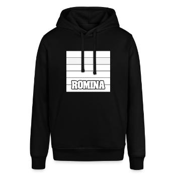 Mädchenname Romina - Stanley/Stella Unisex Hoodie SOUNDER - Schwarz - Vorne - Alina (178cm) & Michal (187cm)