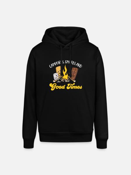 S'more Campfire Marshmallow Camping - Stanley/Stella SOUNDER Unisex Hoodie - black
