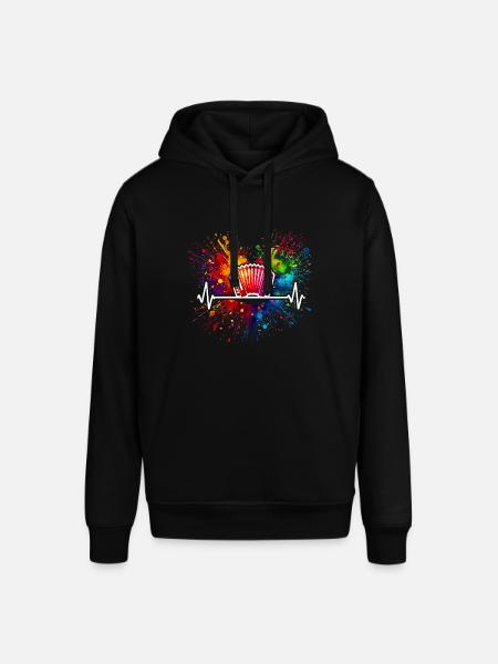 Akkordeon Herzschlag - Stanley/Stella Unisex Hoodie SOUNDER - Schwarz